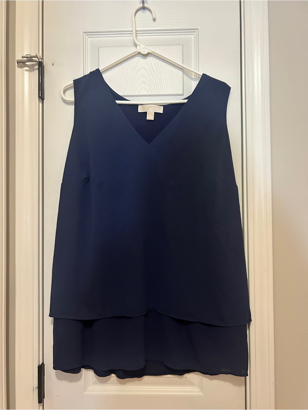 MICHAEL Michael Kors Navy Blue V-Neck Sleeveless Top